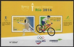 Costa Rica (2016) - Block -  /  UPAEP - Olympic Games Rio De Janeiro - Fencing - Cycling - Velo - Bike - Emissioni Congiunte