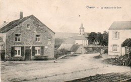Chanly  Le Chemin De La Gare Circulé En 1918 Avec Cachet Militaire - Wellin