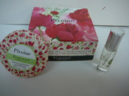 FRAGONARD: " PIVOINE"  MINI EDT  4  ML + MINI SAVON 30 Gr  LIRE ET VOIR!! - Miniatures Femmes (avec Boite)