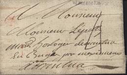 Marque Postale MEXIMIEVX Quasi à Sec Lenanin 1A De Chalamont Pour Nantua Taxe Manuscrite 4  1779 - 1701-1800: Precursors XVIII