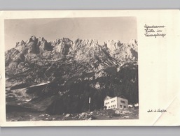 Gaudeamus Hütte Gaudeamushütte Gasthof Kaisergebirge Kitzbühel Violetter Stempel Mit Edelweiss 1937 - St. Johann In Tirol