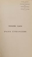 Worldwide Bibliography. (1970ca). CATALOGUE DES AEROGRAMMES DU MONDE ENTIER. PAYS ETRANGERS, TROISIEME PARTIE. Frank Mul - Other & Unclassified