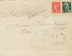 Air Mail Crash Covers. COVERYv . 1946. 1 F Carmine And 2 F Green From Morocco. PARIS To TUNEZ, Plane Of The Air France C - Avions