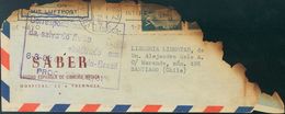 Air Mail Crash Covers. COVER. 1961. VALENCIA To SANTIAGO DE CHILE, The Plane Of The Iberia Company That Covered The Rout - Airplanes