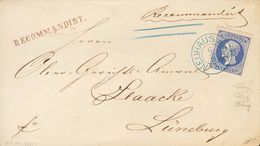 Hannover. COVER18. (1859ca). 2 G Ultramarine. Registered Cover From ARBURG To LUNEBURG. Postmark NEUHAUS A.D.O., In Blue - Otros & Sin Clasificación