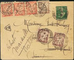 France. COVER137. 1920. 5 Green Cts. MARSEILLE To SAINT MANDE. Returned To Sender And Two Times On Arrival In Saint Mand - Andere & Zonder Classificatie