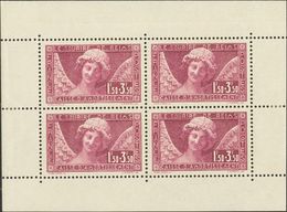 France. **Yv 256(4). 1930. 1'50 F + 3'50 F Lilac, Block Of Four In Booklet Sheet (hinged By The Edges Leaving The Stamps - Otros & Sin Clasificación