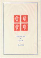France, Souvenir Sheet. **4. 1945. Souvenir Sheet NOT ISSUED. Marianne De Dulac. VERY FINE AND VERY RARE IN THIS EXCELLE - Autres & Non Classés