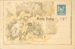 France, Postal Stationery. (*)Yv . (1878ca). 15 Cts Blue On Postal Stationery Card Rouletted (Carte-Lettre). FETE DE JEA - Altri & Non Classificati