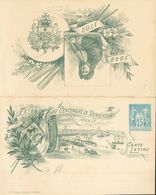 France, Private Postal Stationery. (*)Yv . 1893.  15 Cts Blue On Double Postal Stationery Card FETES DU CENTENAIRE DE DU - Altri & Non Classificati