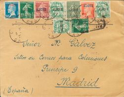 Algeria. COVERYv 6(3), 8(2), 10, 13, 15, 23. 1925. 5 Cts, Three Stamps, 10 Cts, Two Stamps, 15 Cts, 20 Cts, 30 Cts And 5 - Algérie (1962-...)