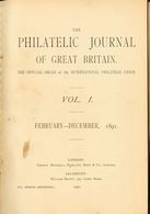 Great Britain, Bibliography. (1891ca). THE PHILATELIC JOURNAL OF GREAT BRITAIN. Volumes From 1 To 50 Bound In Nineteen V - ...-1840 Prephilately