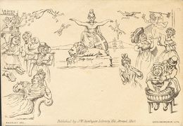 Great Britain. (*)Yv . (1840ca). Envelope Ilustrated With Satirical Scenes Designed By J.W. Southgate Library, On The Ba - ...-1840 Vorläufer