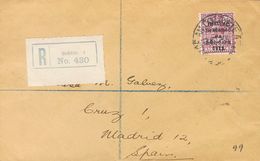 Ireland. COVERYv 9. 1930. 6p Lilac. Registered From DUBLIN To MADRID (addressed To The Famous Philatelic Dealer Gálvez). - Andere & Zonder Classificatie