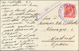 Malta. COVERYv 34. 1927. 1 P Red Postcard From LA VALETTA To MADRID. Postmark R.U. SOCIETA ANON. DI NAVIG. MARITT. "ADRI - Malta