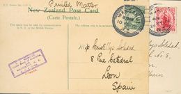 New Zealand. COVERYv 133/34. 1913. Two Postcards From WANGANUI To LEON (SPAIN) Franked With  ½ Cts Green And 1 Cts Red C - Sonstige & Ohne Zuordnung