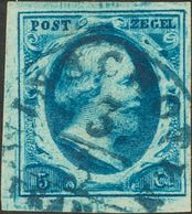 Holanda. ºYv 1. 1852. 5 Cent Dark Blue (Plate III, Position 56). WINSCHOTEN Datestamp Type A (Ey 175). VERY FINE. (NVPH  - ...-1852 Vorläufer