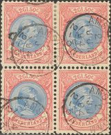 Holanda. ºYv 44(4), 46/48(4). 1891. 50 Cent  Green And Brown, 1 Gulden Brown And Olive, 2'50 Pink And Ultramarine, And 5 - ...-1852 Préphilatélie