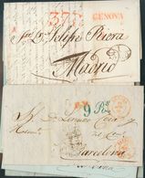 Sardinia, Prephilately. COVER. (1828ca). Interesting Set Of Nine Pre-philatelic Covers Of Sardinia Circulated Between 18 - Sardegna