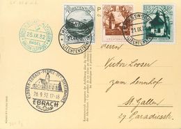 Liechtenstein. COVER98, 100, 101. 1932. 25 Rp Black, 35 Rp Green Black And 40 Rp Chestnut. TRIESENBERG To SAINT GALLEN ( - Altri & Non Classificati