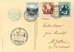 Liechtenstein. COVER98, 100, 101. 1932. 25 Rp Black, 35 Rp Green Black And 40 Rp Chestnut. TRIESENBERG To SAINT GALLEN ( - Autres & Non Classés