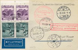 Liechtenstein, Airmail. COVERYv 2(2). 1935. 20 Rp Green Black, Couple And 10 Rp Purple, Couple. VADUZ To WALD (SWITZERLA - Autres & Non Classés