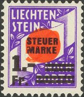 Liechtenstein, Postal Fiscal Stamp. *Yv . 1938. Complete Set, Five Values. STEVER MARKE. VERY FINE AND RARE. -- Liechten - Autres & Non Classés