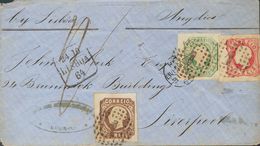 Portugal. COVERYv 7, 13, 15. 1862. 50 Reis Verde (D. Pedro), 5 Brown Reis And 25 Pink Reis (D. Luis). MARANHAO (BRAZIL)  - Otros & Sin Clasificación