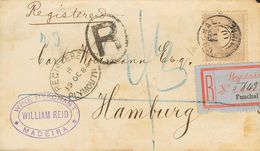 Portugal. COVERYv 44A. 1884. 100 Reis Lila. Registered From FUNCHAL (MADEIRA) To HAMBURG (GERMANY). Postmark FUNCHAL And - Otros & Sin Clasificación