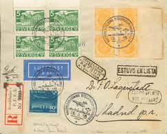 Sweden. COVERYv 229(4), 56(4), Aéreo 4. 1935. 5 Ore Green, Block Of Four, 2 Ore Orange, Block Of Four And Airmail 10 Ore - Otros & Sin Clasificación