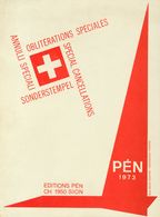 Switzerland, Bibliography. (1966ca). Two Catalogs Of Special Swiss Postmarks LISTE DES EMPREINTES DE MACHINES A TIMBRER  - Altri & Non Classificati