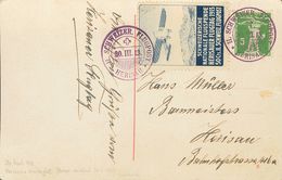 Switzerland, Airmail. COVERYv 130. 1913. 5 Cts Green And Vignette 50 Cts Blue And Light Blue SCHWEIZERISCHE NATIONALE FL - Autres & Non Classés