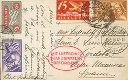 Switzerland, Airmail. COVERYv 3, 6, 7, 9. 1930. 15 Cts Red And Olive, 35 Cts Brown, 40 Cts Violet And 50 Cts Black And R - Andere & Zonder Classificatie