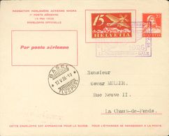 Switzerland, Airmail. COVERYv . 1926. Two Covers With Different Values Addressed To LUGANO And LA CHAUX DE FONDS, Both W - Otros & Sin Clasificación