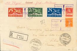 Switzerland, Airmail. COVERYv . 1925. Two Covers With Different Frankings Addressed To SCHIO (ITALY) And LAUSANA And Bot - Autres & Non Classés