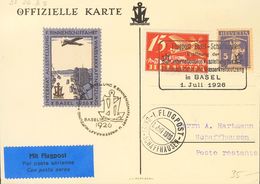 Switzerland, Airmail. COVERYv . 1926. Set Of Five Cards And One Envelope With Different Frankings, Four With Vignette IN - Other & Unclassified