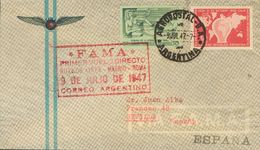 Argentina, Airmail. COVERYv . 1947. Three Letters From BUENOS AIRES To SPAIN And ITALY, All Of Them On The Front Mark FA - Otros & Sin Clasificación