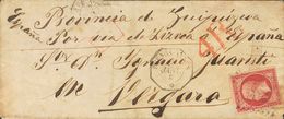 Argentina, French Post Office. COVERYv Francia 17B. 1863. 80 Cts Pink. BUENOS AIRES To VERGARA (SPAIN). Carried By The S - Other & Unclassified