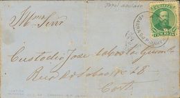 Brazil. COVERYv 27A. 1868. 100 Reis Green (separated From The Letter And Hinged, Common Practice During The Half XX Cent - Other & Unclassified