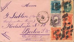 Brazil. COVERYv 37(3), 38, 39, 47. 1880. 10 Reis Red, Three Stamps, 20 Reis Purple, 50 Reis Blue And 300 Reis Orange And - Autres & Non Classés