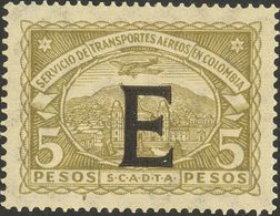 Colombia, Airmail. *Yv 43/47, 49/50, 56. 1923. Complete Set, Twelve Values, Including The 20 Cts Gray With Overprint "R" - Kolumbien