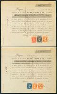 Chile. SOBREYv . 1872. Interesante Conjunto Con Diez Documentos Diversos (Pagarés, Recibos, Papel Sellado, Etc), Franque - Chili