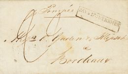 Cuba, Agencia Postal Francesa. SOBRE. 1835. LA HABANA A BURDEOS (FRANCIA). Marca De Llegada PAYS D'OUTREMER, Nombre Del  - Otros & Sin Clasificación