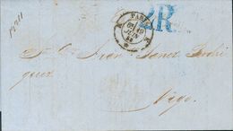 Cuba, French Post Office. COVER. 1858. HAVANA To VIGO. Forwarded To Paris By Agent Pedro Gil And Cie (mark On The Back). - Altri & Non Classificati