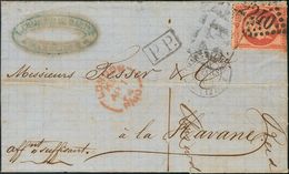 Cuba. COVERYv 32. 1864. 80 Cts Pink (Lauré). MARSEILLE To HAVANA (CUBA). Postmark LOZENGE OF LARGE NUMBERS "2240" And Ma - Other & Unclassified