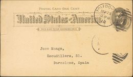 United States, Postal Stationery. COVERYv . 1909. Set Of Three Postal Stationery Cards Of 1 Cts Black Of The WORLD COLUM - Other & Unclassified