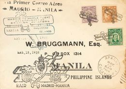 Philippines. COVERYv 204, 206, 207. 1926. 2 Ctvos Green, 6 Ctvos Violet And 8 Ctvos Yellow Brown. Airmail From APARRI To - Filipinas