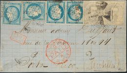 Puerto Rico, French Post Office. COVERYv Ant.25(2), Francia 60. 1873. 25 Cts Gray, Two Stamps And 25 Cts Blue Of France, - Autres & Non Classés