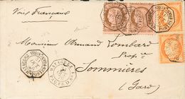 Puerto Rico, Bristish Post Office. COVER. 1876. 10 Cts Brown On Pink, Two Stamps And 40 Cts Orange, Two Stamps, Both Fro - Otros & Sin Clasificación