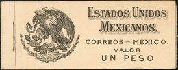 Méjico. **Yv 430A(2), 430B(3), 431A/B(6). 1923. Carnet De 1 Peso Conteniendo Dos Sellos Del 1 Ctvo Castaño, Tres Del 2 C - México